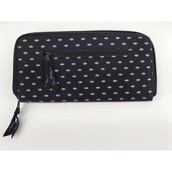 Vera Bradley Retired Classic Dark Blue Travel Organizer Wallet - Picture 3 of 5